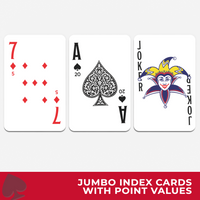 Thumbnail for Deluxe Canasta Game Set with Large Print Cards, Rotating Tray, and Scorepad