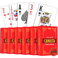 Thumbnail for All7s Large Print Canasta Playing Cards, 6-Deck Set with Point Values