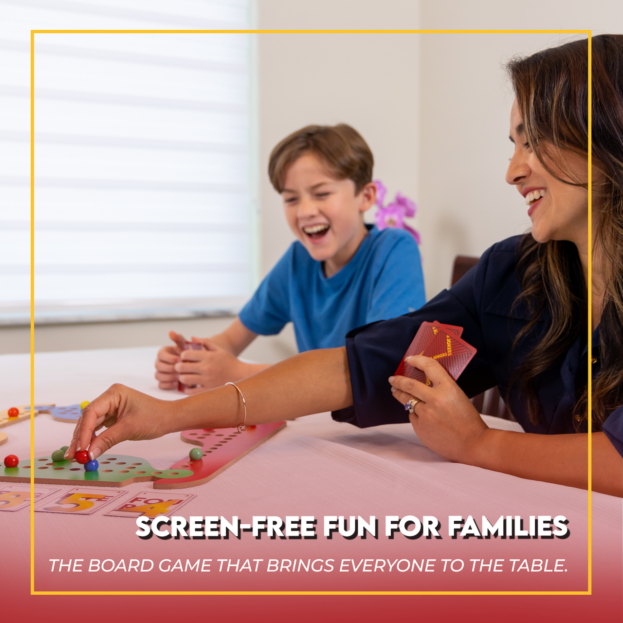 Rolling Jokers Board Game - Fun, Strategic Marbles & Cards Game for 2-8 Players